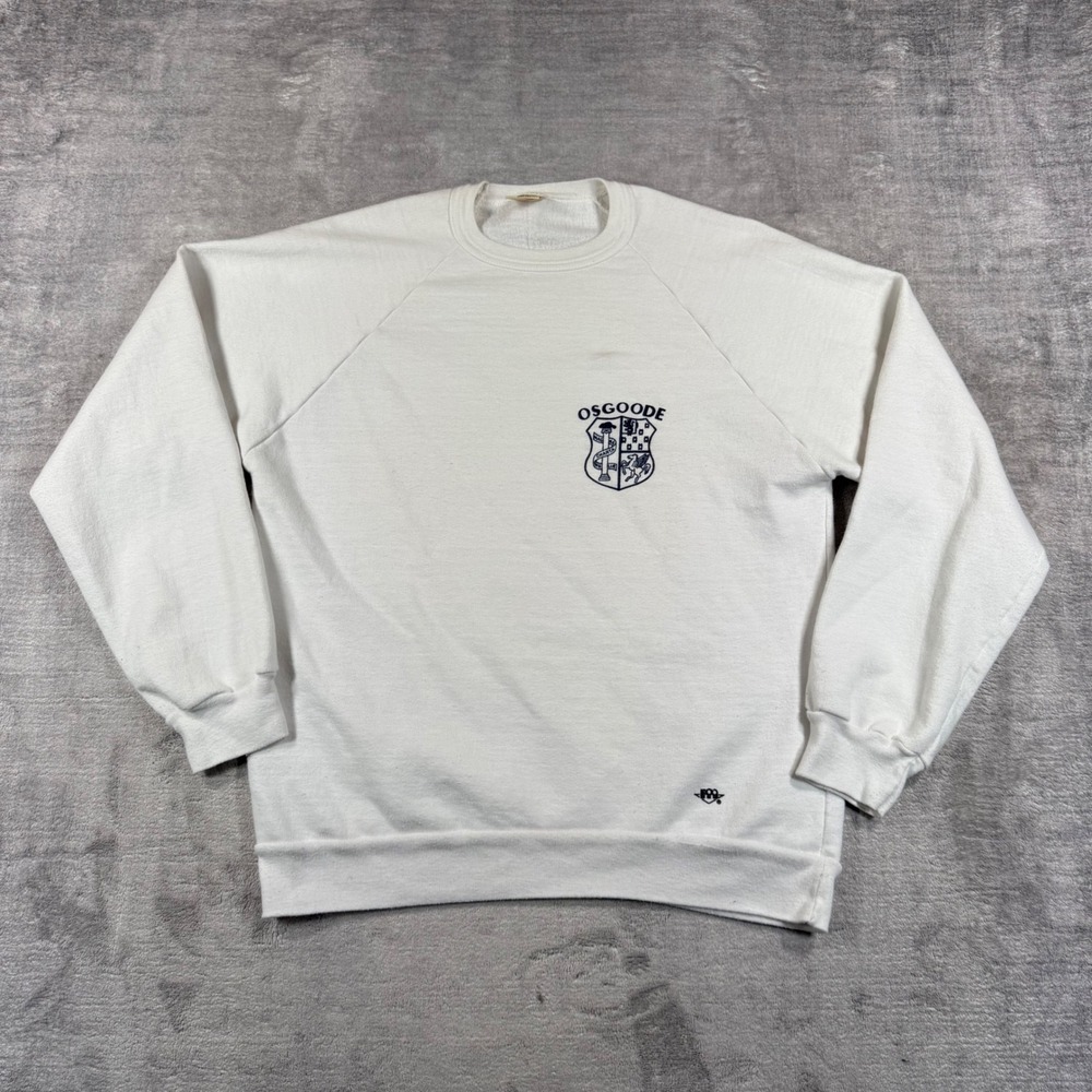 Vintage Osgoode Law Sweatshirt Mens XL White Raglan Made In Canada University